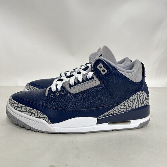 Nike Air Jordan 3 Retro OG Georgetown/Midnight Navy White” - Picture 6 of 9